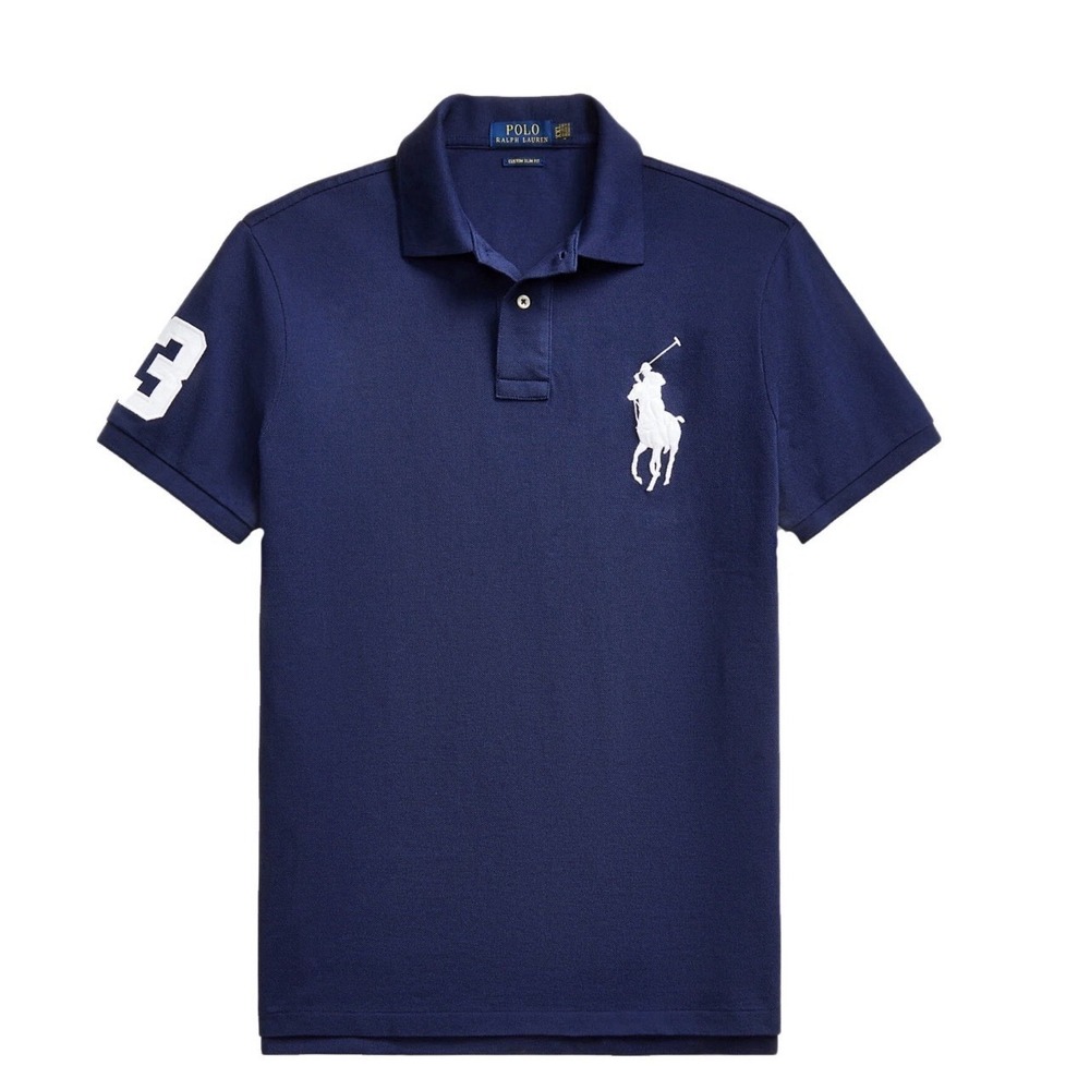 Polo Ralph Lauren Men's Shirt 4XB Big Pony Classic Fit Mesh Polo Blue